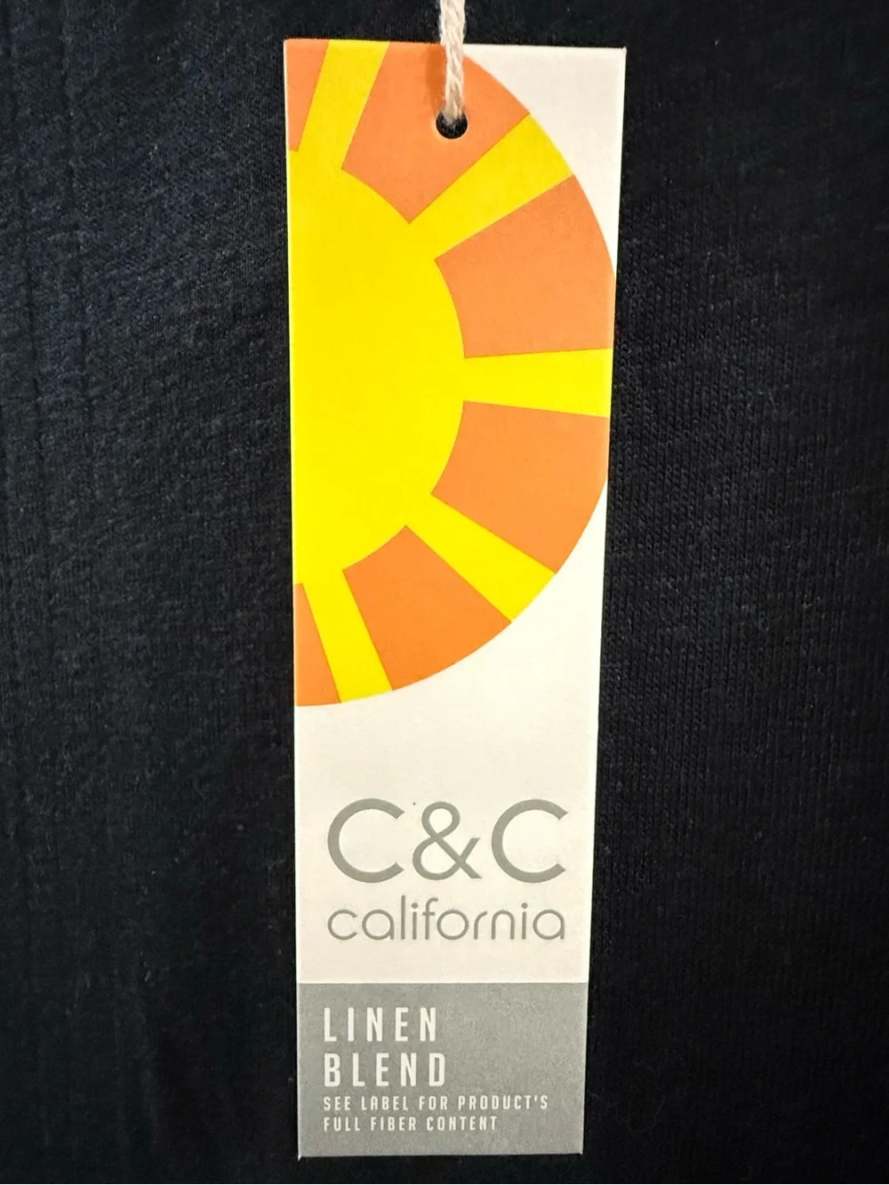 C&C California Black Linen Blend Sleeveless Maxi Dress Side Slit Small